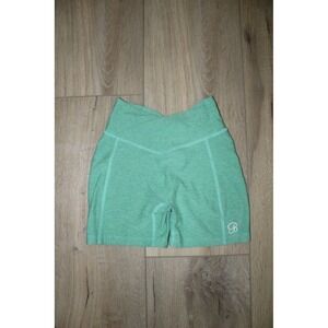 Bombshell Sportswear Green Heather Crossover Scrunch Butt Biker Shorts Women's S